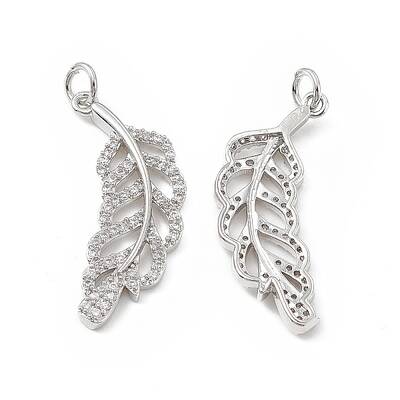 Brass Micro Pave Cubic Zirconia Pendants