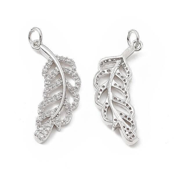 Brass Micro Pave Cubic Zirconia Pendants