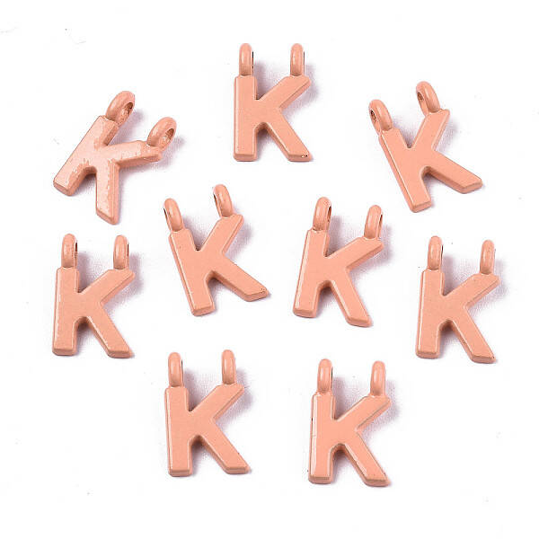 Spray Painted Alloy  2-Loop Link Pendants