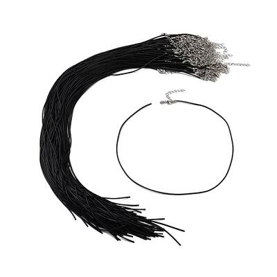 Black Rubber Necklace Cord Making