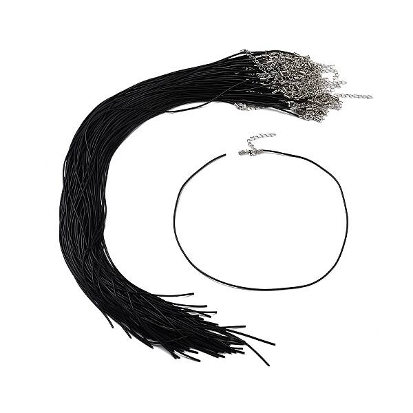 Black Rubber Necklace Cord Making