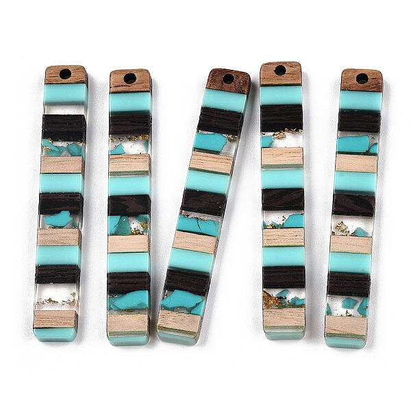 Translucent Resin & Walnut Wood Big Pendants