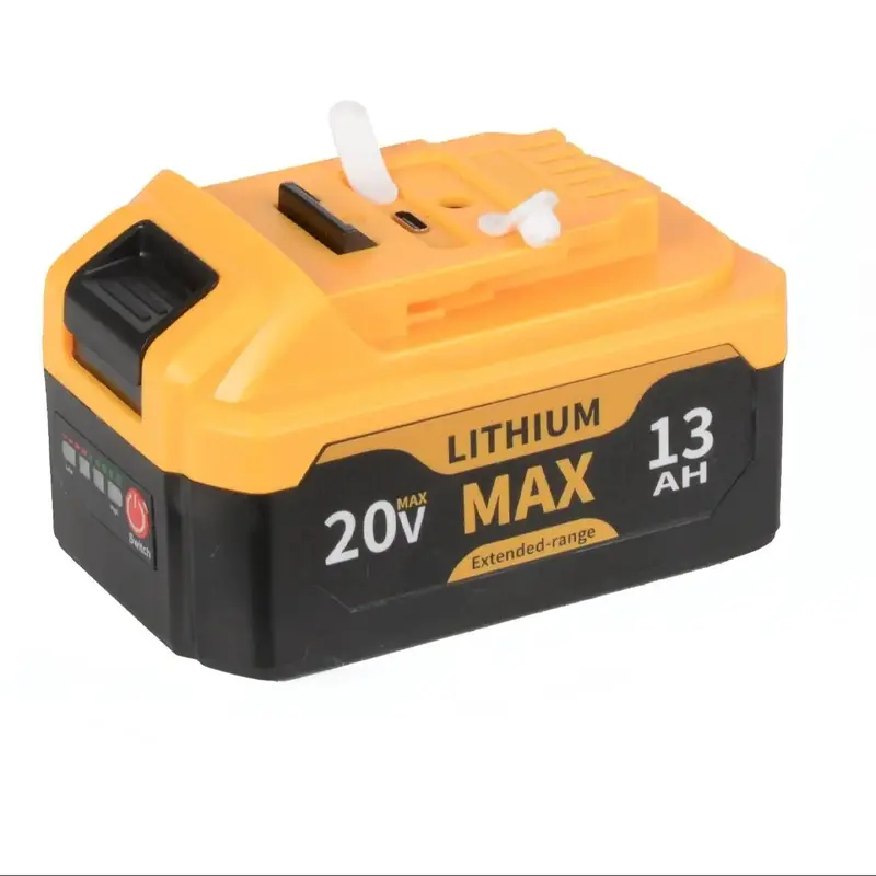 13.0Ah Replacement Battery, Rechargeable Power Tool Battery, Compatible with Dewalt 20V Cordless Power Tools