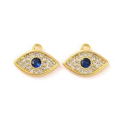 Brass Micro Pave Cubic Zirconia Pendants