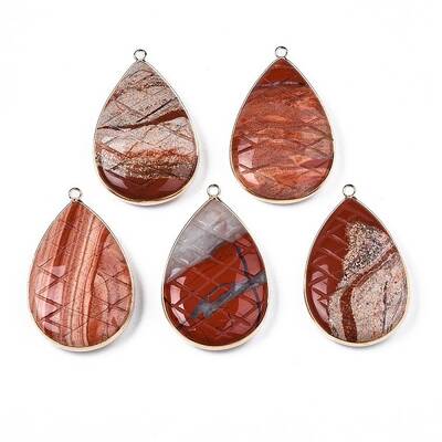 Natural Red Jasper Pendants