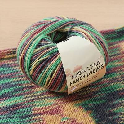 Wool Rainbow Segment Dyed Yarn