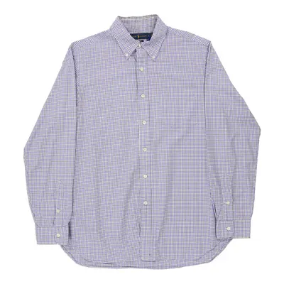 Ralph Lauren Checked Shirt - Large Purple Cotton