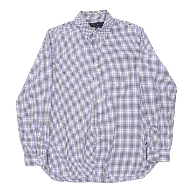 Ralph Lauren Checked Shirt - Large Purple Cotton