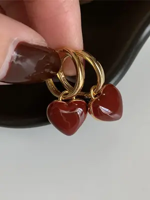 Fashion Heart Design Dangle Earrings, Clean Girl Summer Jewelry for Party, Daily Decor, Trendy All-match & Vintage Jewelry fo...