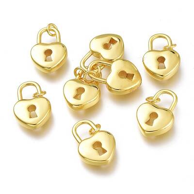 Brass Padlock Pendants
