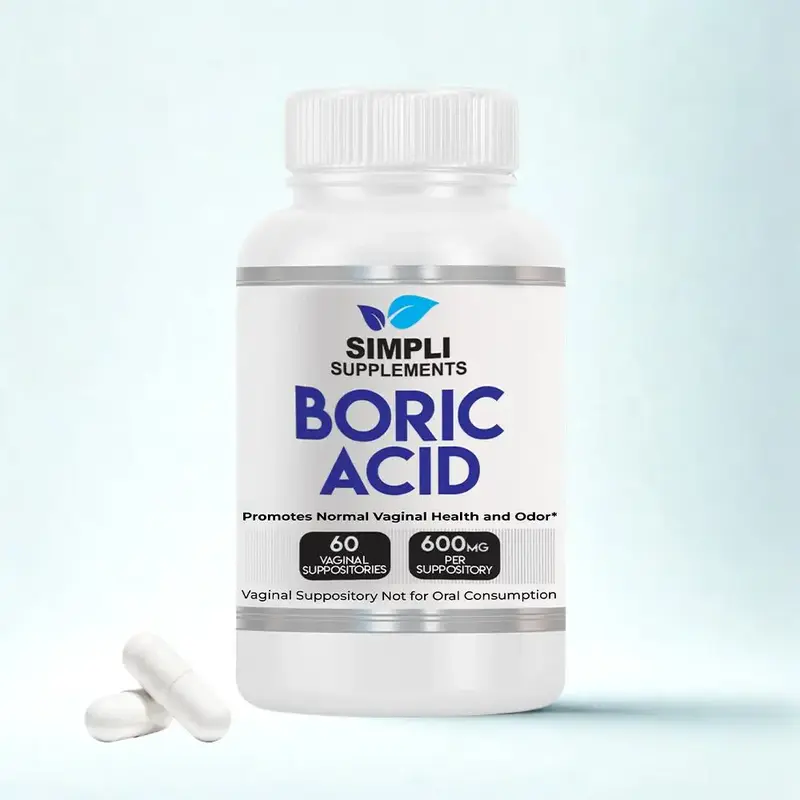 Boric Acid Vaginal Suppository- 600mg (60 count)