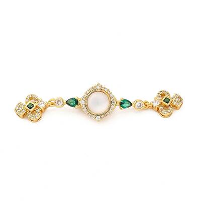 Brass Micro Pave Clear Cubic Zirconia Box Clasps