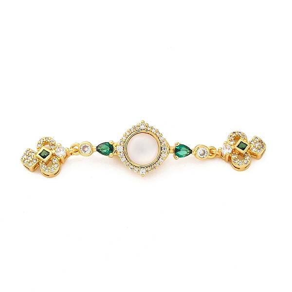 Brass Micro Pave Clear Cubic Zirconia Box Clasps