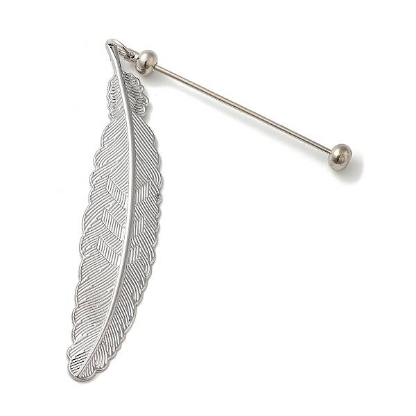 Alloy Feather Pendant Bookmarks
