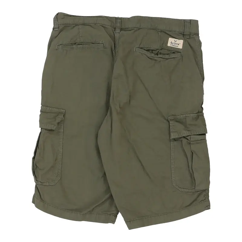 Avirex Cargo Shorts - 32W 11L Khaki Cotton