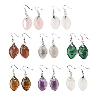 Natural & Synthetic Mixed Stone Dangle Earrings