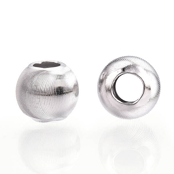 Rhodium Plated 925 Sterling Silver Beads