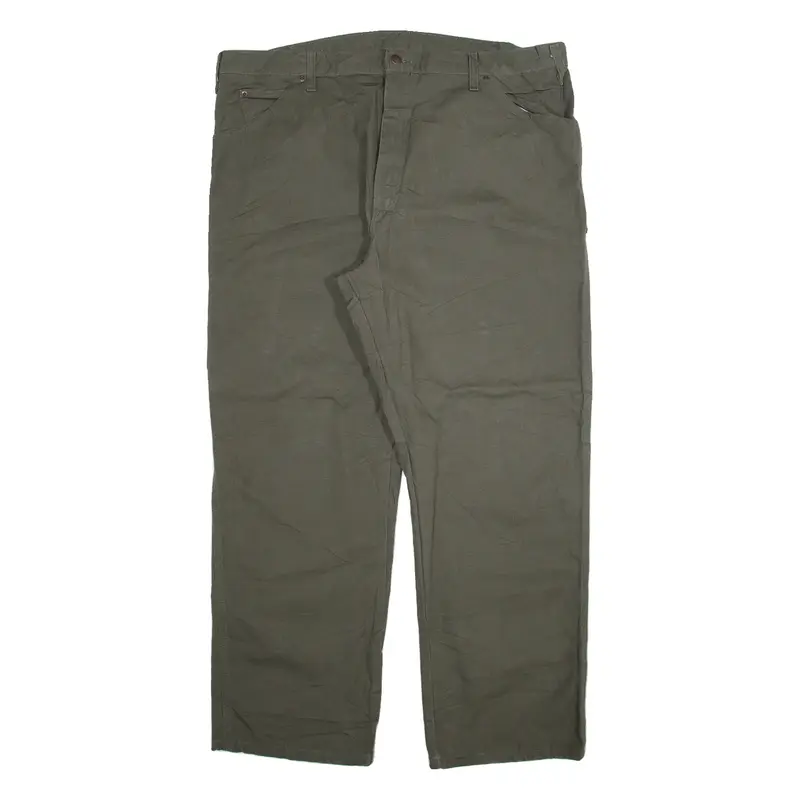 DICKIES Carpenter Workwear Mens Trousers Grey Regular Straight W44 L30