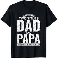 Comfort Cotton Short Sleeve T- Shirt [100% Cotton] Proud Dual Dad Title T-Shirt For Loving Fathers Everywhere.
