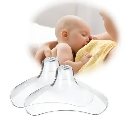 Nipple Shields for Breastfeeding 20MM Soft Silicone Nipple Protectors for Nursing Moms Reusable BPA-Free Shield for Flat Inve...