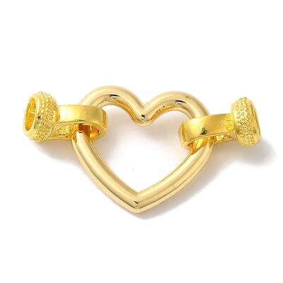 Heart Rack Plating Brass Fold Over Clasps