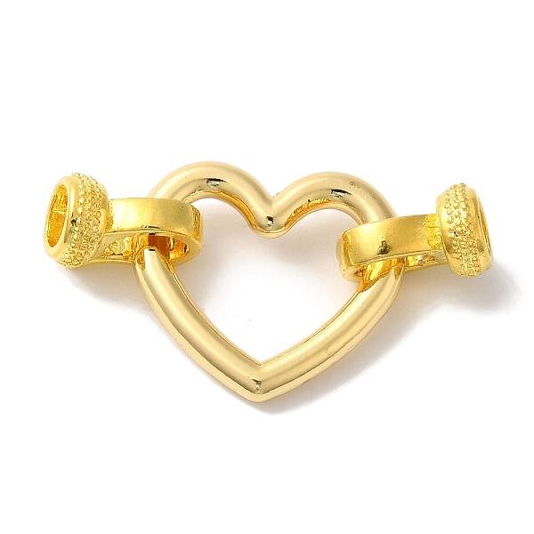 Heart Rack Plating Brass Fold Over Clasps