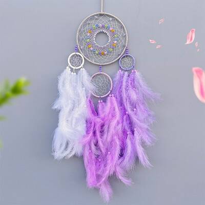 Woven Web/Net with Feather Decorations