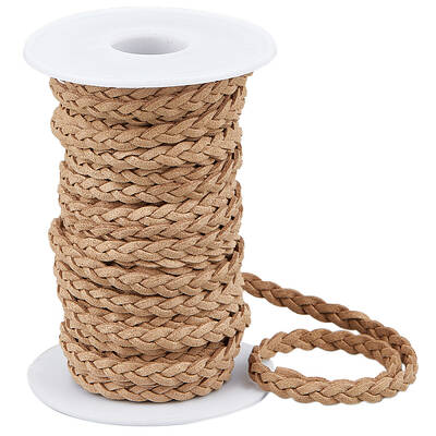 10M Braided Faux Suede Cord