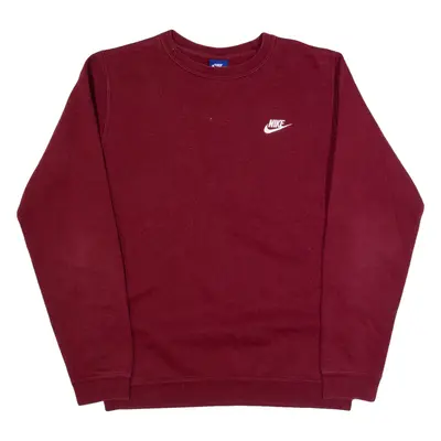 NIKE Mens Sweatshirt Maroon S