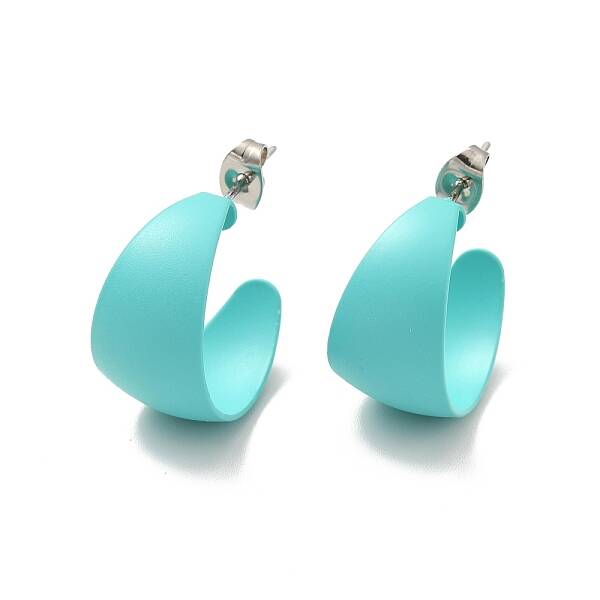 Non-Tarnish 304 Stainless Steel Chunky Stud Earrings
