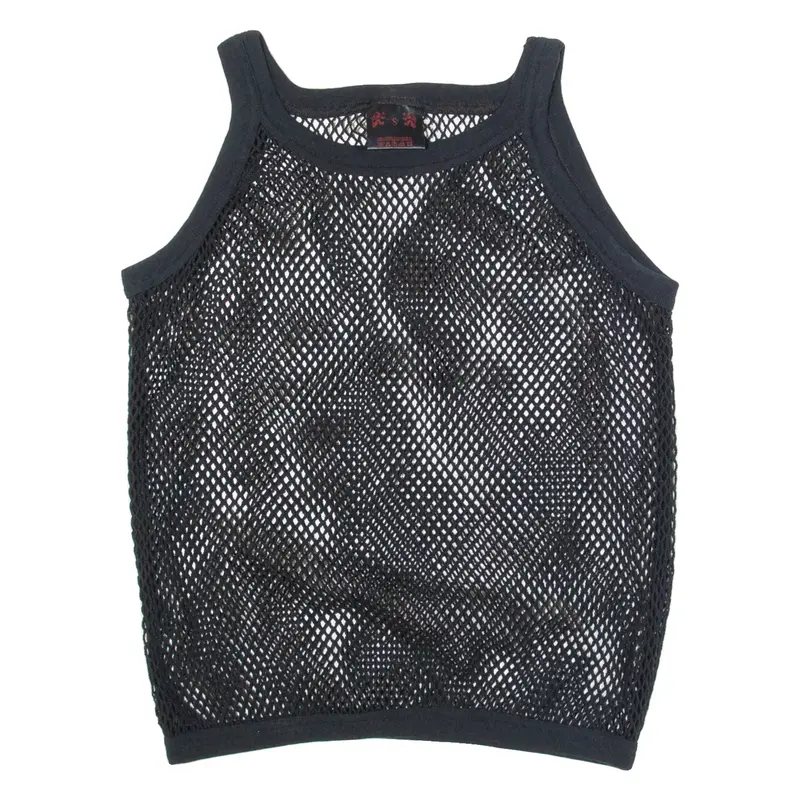 Mesh Womens Vest Black Sleeveless S