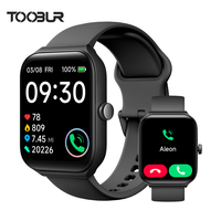 TOOBUR Smart Watch with BT Answer/Make Calls, Smart Voice Assistant, Sleep Tracking, IP68 Waterproof, Step Calorie Activity T...