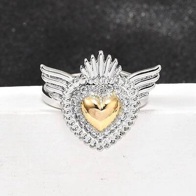 Gothic Style Brass Micro Pave Clear Cubic Zirconia Cuff Rings for Women