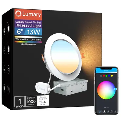 Lumary Smart RGB Gimbal  Light Max, 6inch / 4 pcs