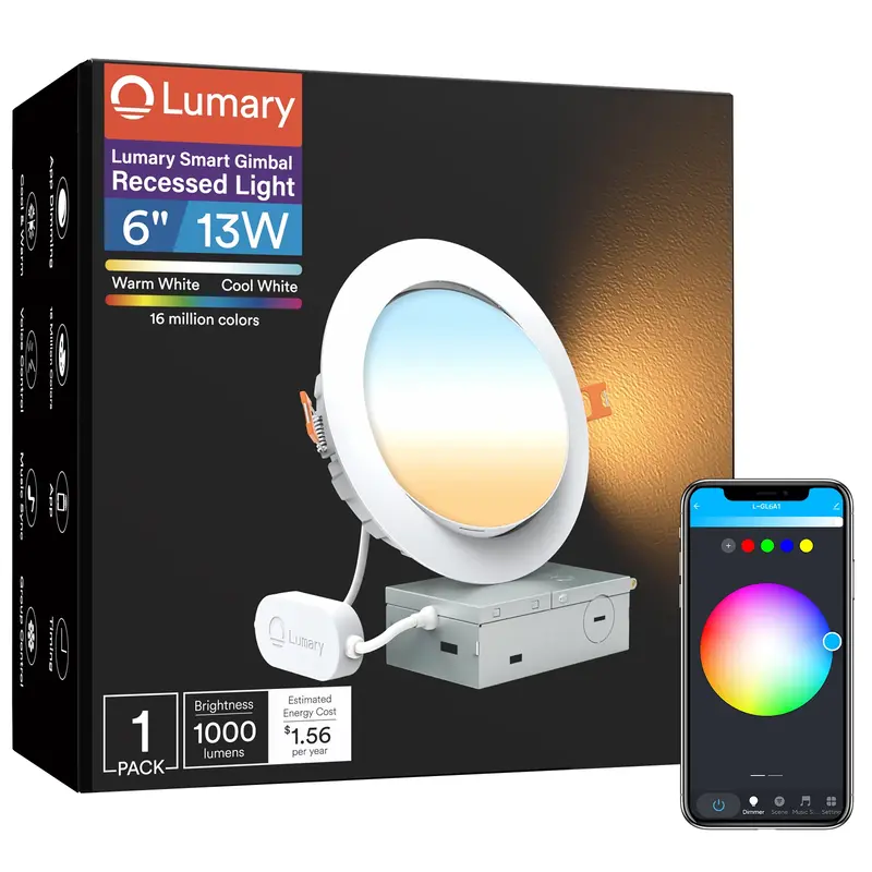 Lumary Smart RGB Gimbal  Light Max, 6inch / 4 pcs