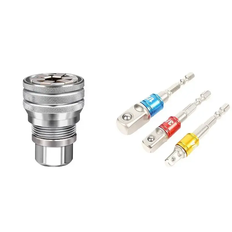 1 Set Universal Socket Tool, Multifunctional Professional Socket Tool, Wrench Power Drill Adapter, Universal Super Socket Rep...