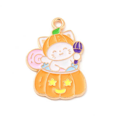 Halloween Theme Alloy Enamel Pendants