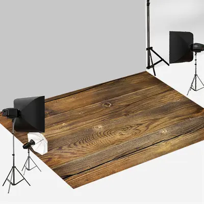Aperturee Vintage Ruptured Wood Board Photo Floor Backdrop | Photography Floor Drops | Fabric Floor For Photography | Floor P...