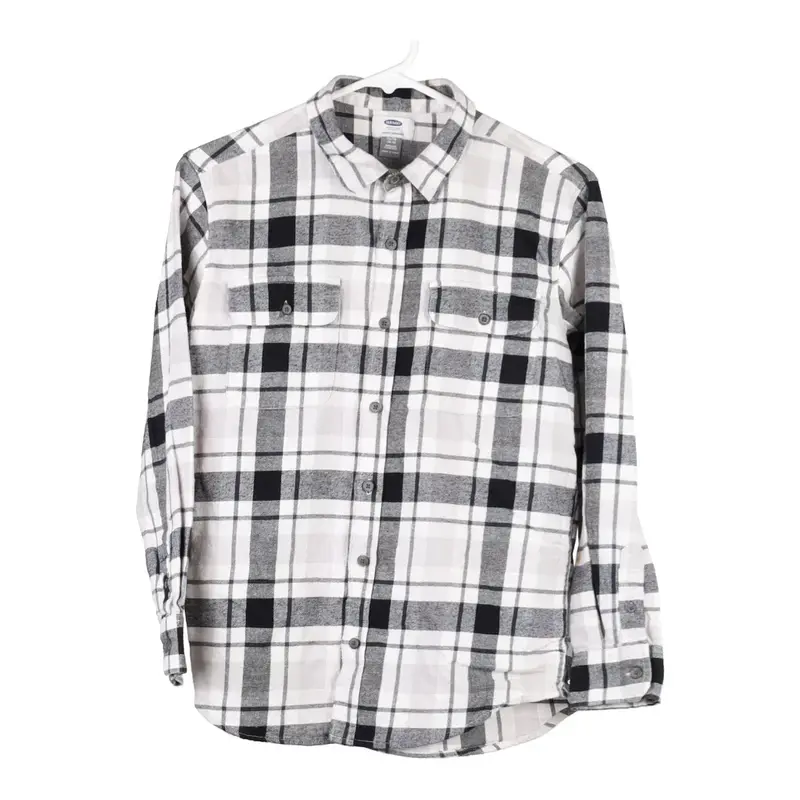 Age 14-16 Old Navy Checked Shirt - XL White Cotton