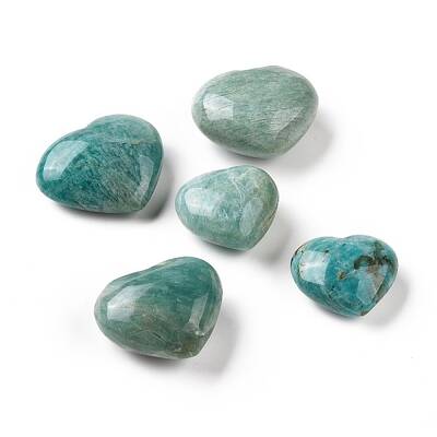 Natural Amazonite Home Heart Love Stones