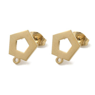 Ion Plating(IP) 304 Stainless Steel Stud Earring Findings