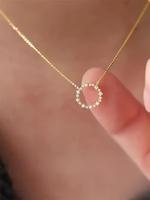 Women's Elegant Rhinestone Decorated Pendant Necklace, Exquisite Trendy Pendant Necklace, Chic Jewelry As Gift for Girlfriend...