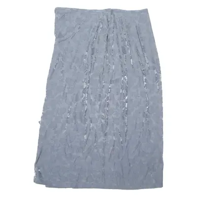 Womens Wrap Skirt Grey Long Floral L