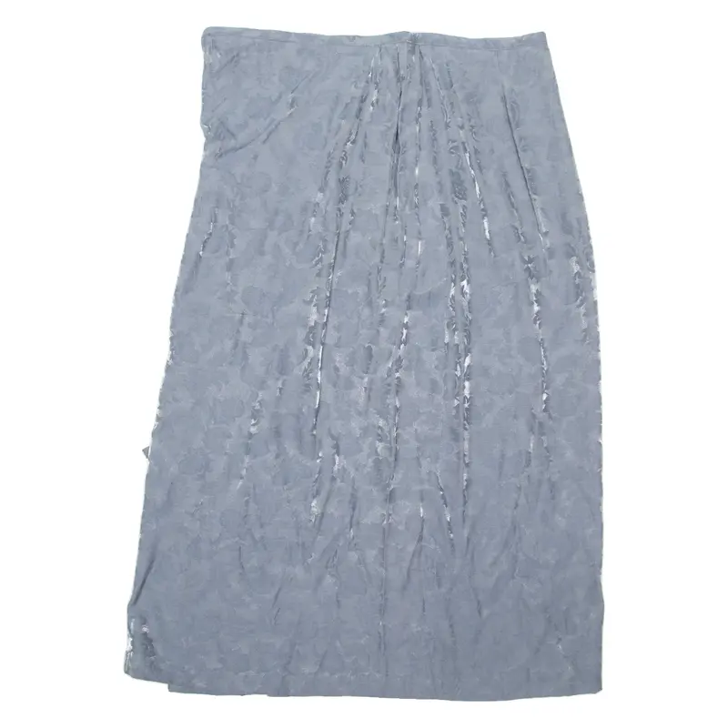 Womens Wrap Skirt Grey Long Floral L