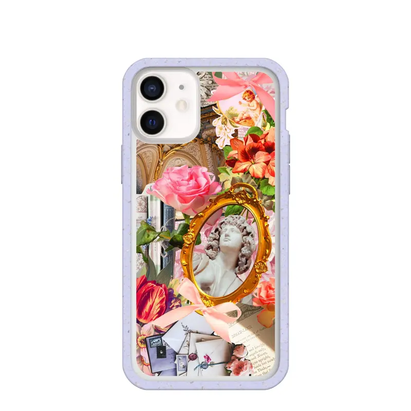 Clear Romanticized iPhone 12 Mini Case With Lavender Ridge