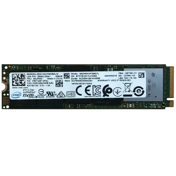 SSDPEKKF256G7L Intel Pro 6000P 256GB Triple-Level Cell PCI Express 3.0 x4 NVMe M.2 2280 Solid State Drive