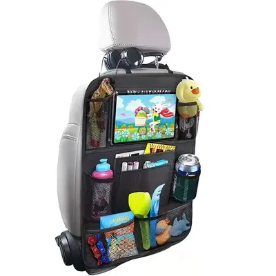Multi-Grid Car Seat Back Storage Mesh Bag, Backseat Car Organizer Car Seat Organizer