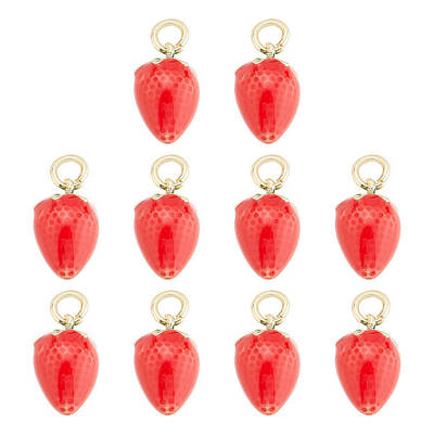 10Pcs Brass Enamel Charms
