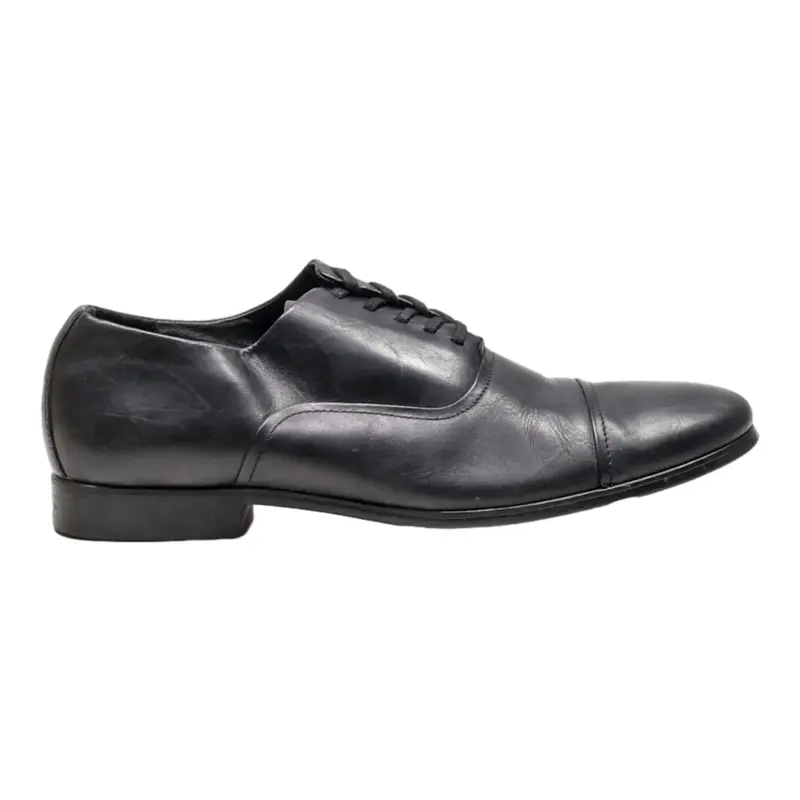 CALVIN KLEIN Oxford Shoes Black Leather Mens UK 11