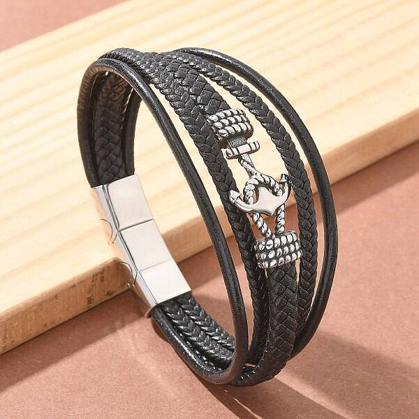 Braided Microfiber Leather Multi-strand Bracelets